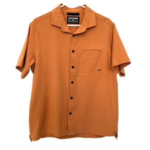 Dakine Men's Leeward Button Down Short‎ Sleeve Shirt Orange Size Medium